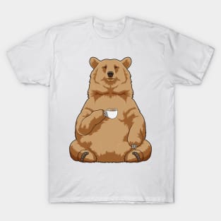 Bear with Cup of Coffee T-Shirt